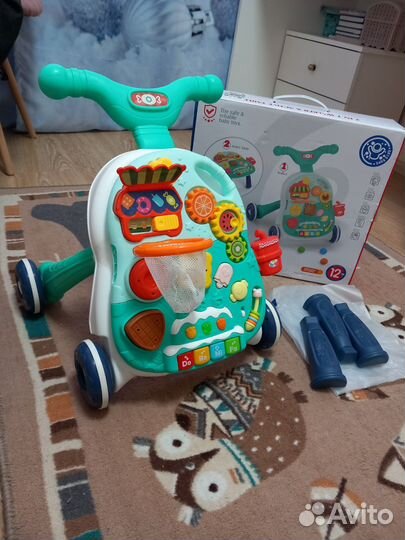 Ходунки -Каталка 2 в 1 (развивающий столик )