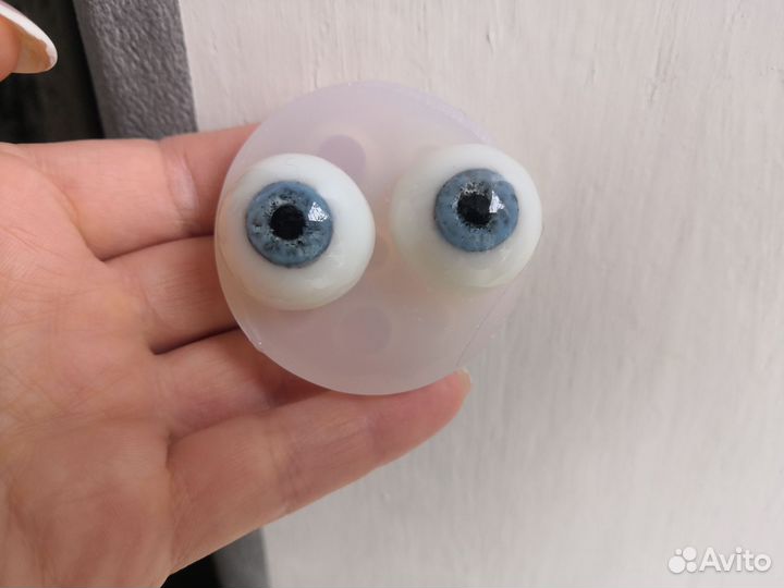 Глаза для кукол Реборн, размер 22, сероголубые