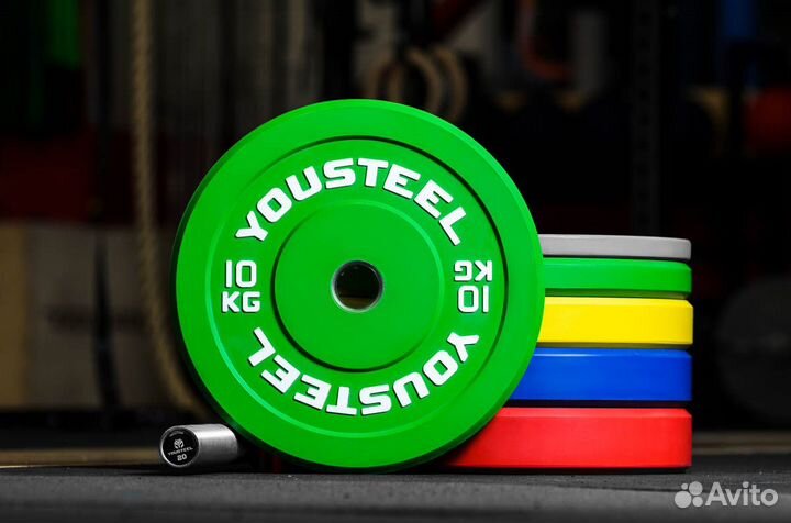 Диски каучуковые YouSteel цветные 5-25 кг