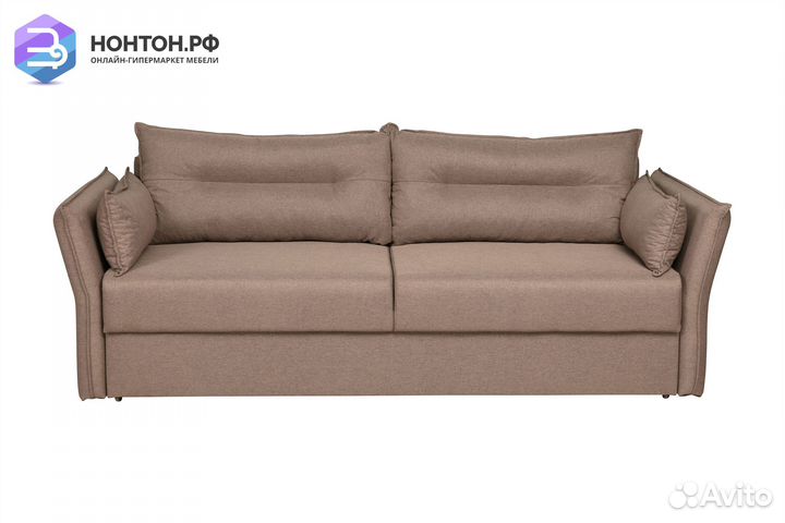 Диван еврокнижка Бруклин 3-х местный светло-коричн