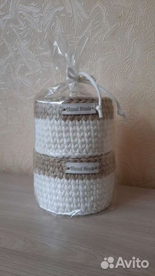 Корзина интерьерная вязанная