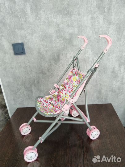 Детская игрушечная коляска металлическая