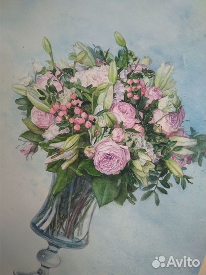 Картина акварелью Цветы