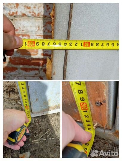 Металлическая дверь б/у с фрамугой