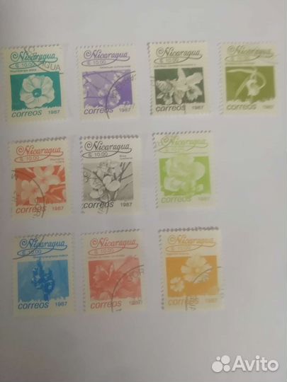 Старинные марки Nicaraqua 10 шт