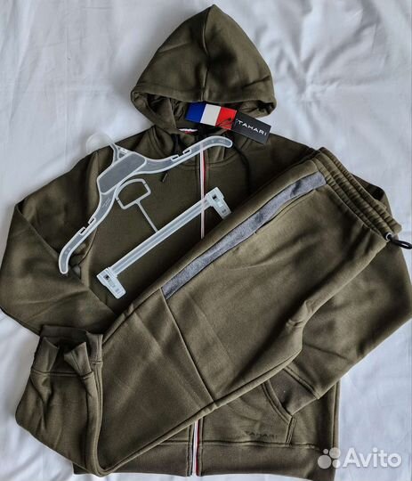 Спортивный костюм тёплый хаки Tahari США M XL