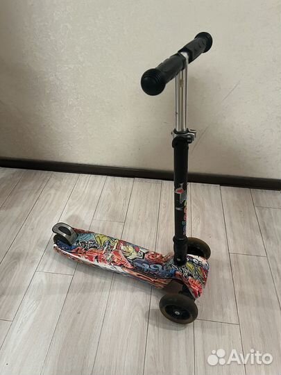 Детский самокат scooter складной, светятся колеса