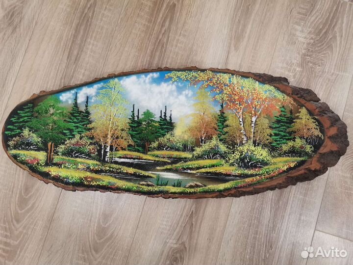 Картина панно из дерева