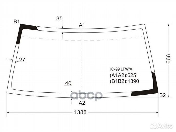 Стекло лобовое Mitsubishi Pajero iO 98-07 / Pajero