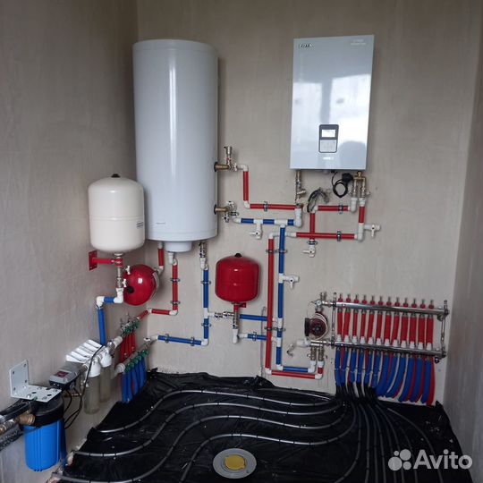 Монтаж отопления, Теплый пол, водоснабжение