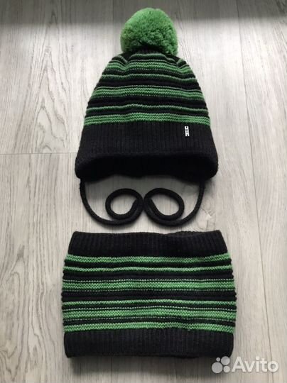 Зимняя шапка и снуд размер 44-46