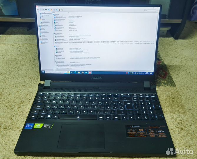 Ноутбук aorus 15P XD/i7-11800H/RTX 3070/16Gb/1Tb