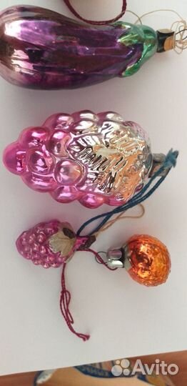 Елочные игрушки СССР овощи и фрукты