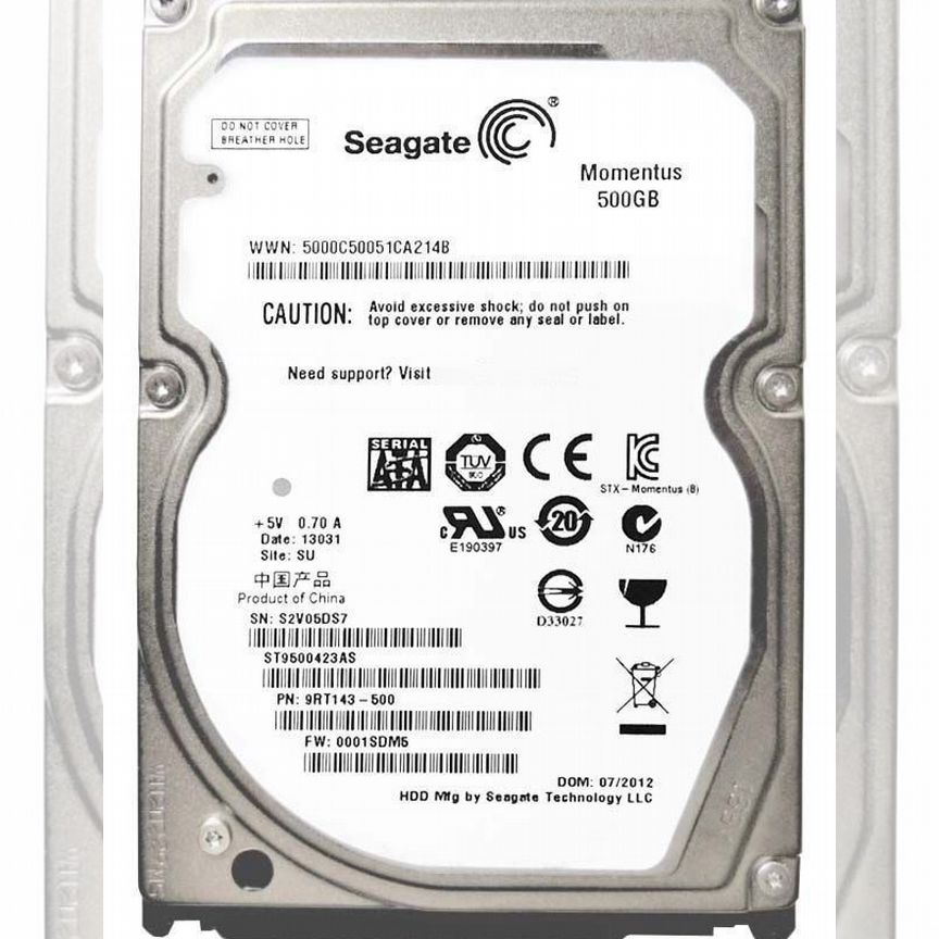 [ST9500423AS] Жесткий Диск Seagate 500gb Sata2 2,5" St9500423as