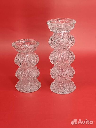 Подсвечники парные Oberglas. Австрия. 60-е гг