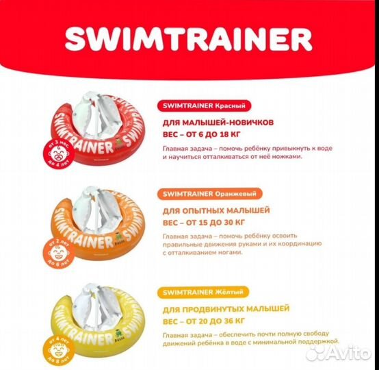 Круг для плавания swimtrainer, возраст 0-4