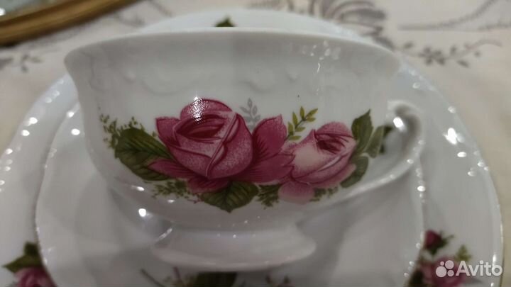 Чайная тройка. Фарфор. Западная Европа