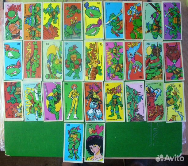 Наклейки от жвачки Teenage Mutant Hero Turtles