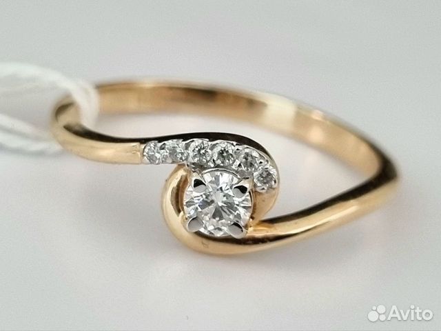 Новое золотое кольцо с бриллиантами 585 пробы