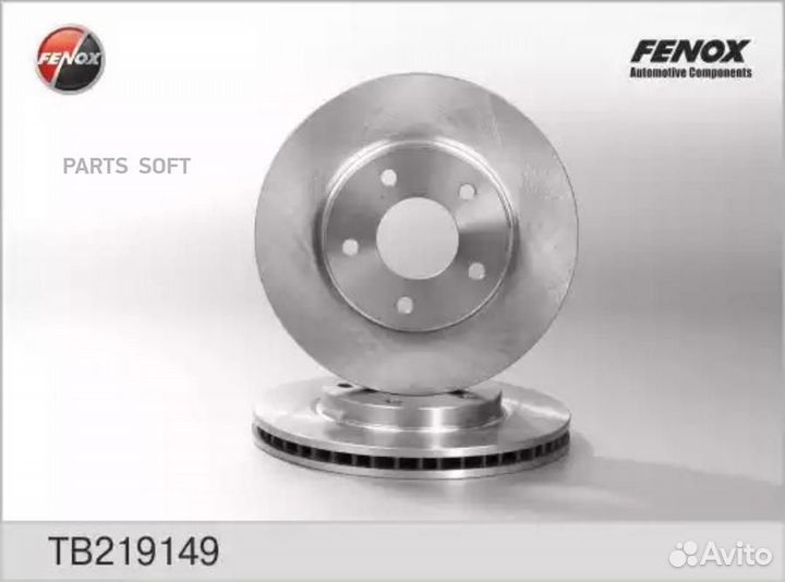 Fenox TB219149 Диск тормозной Dodge Caliber 06, Mi