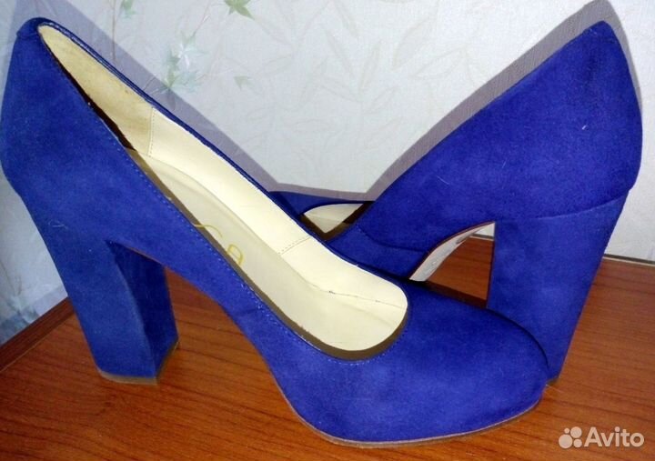 Туфли женские Unisa синие замшевые 38,5 размер