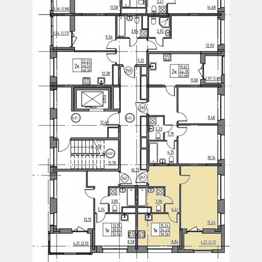 1-к. квартира, 36,6 м², 6/12 эт.