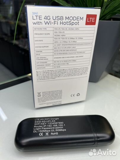 4g LTE модем / wi-fi роутер