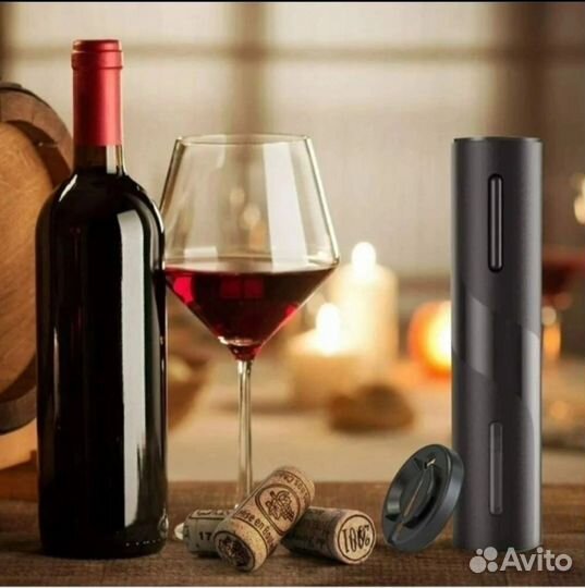 Электроштопор с аэратором + пробка и нож