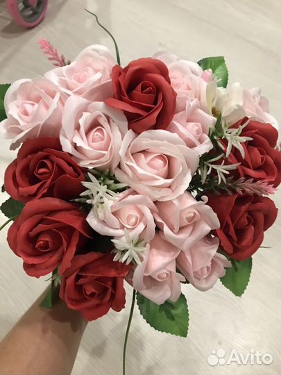 Букет из мыльных роз
