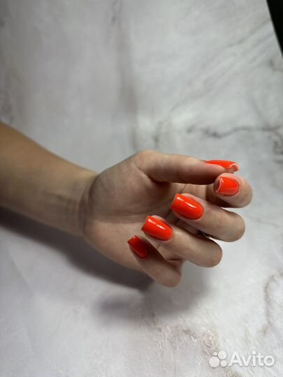 Маникюр, укрепление гелем