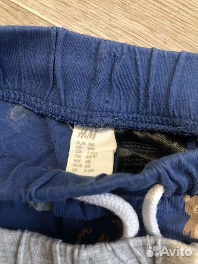 Летние вещи для мальчика, шорты H&M 68, песочник