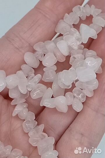 Бусы розовый кварц