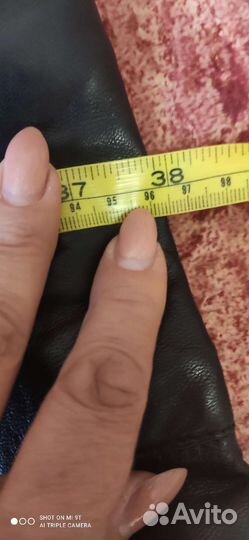 Кожаный плащ женский 44-46