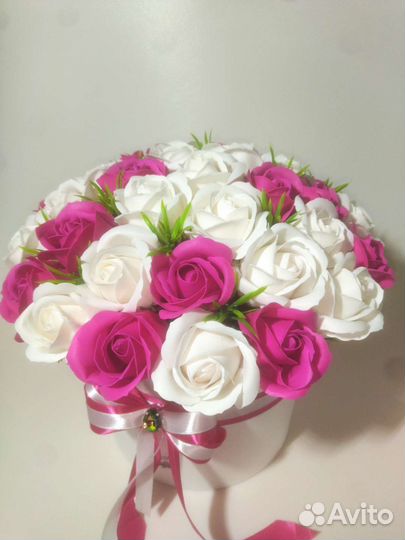 Букет из мыльных роз