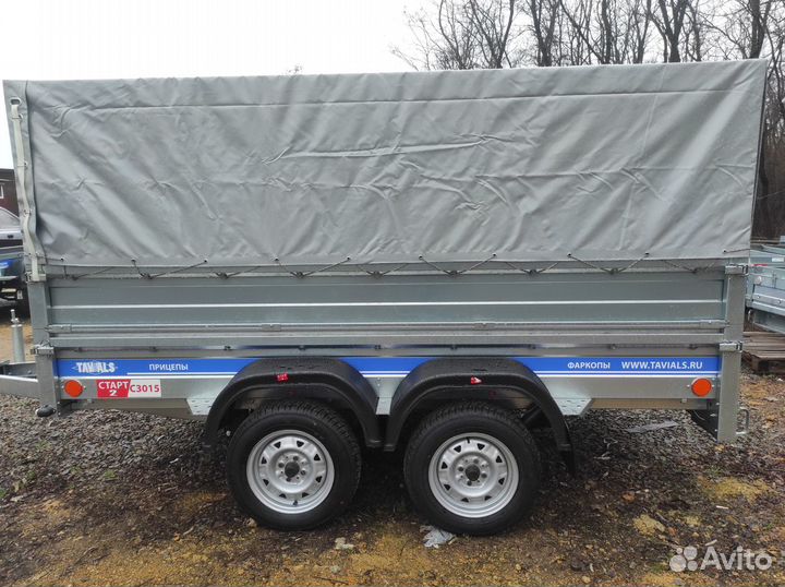 Легковой прицеп Тавиалс с доп бортами и тентом