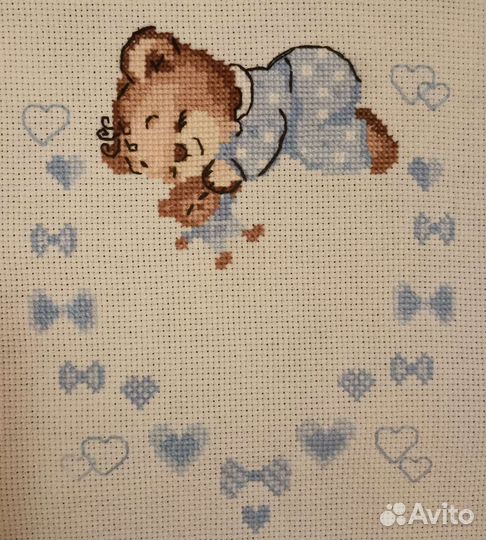 Метрика для новорожденных,вышивка крестом