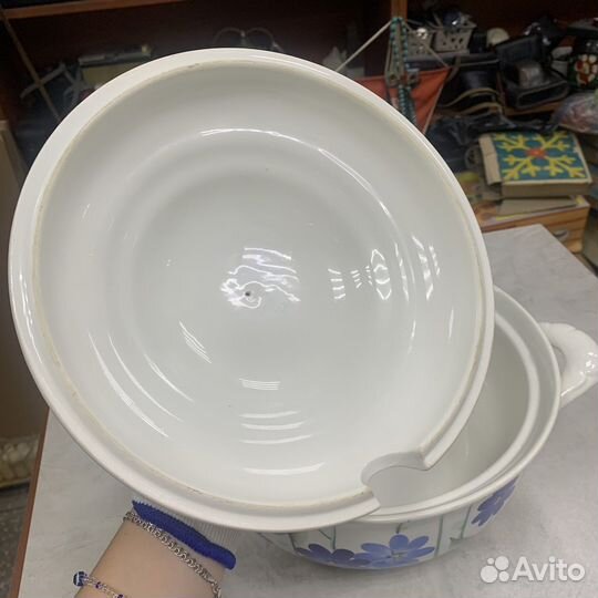 Советская Большая Супница зик Ручная Роспись СССР