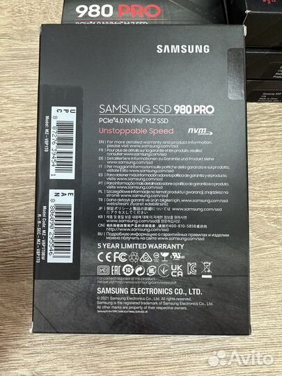 Новые SSD Samsung 980 PRO 1TB 7 шт