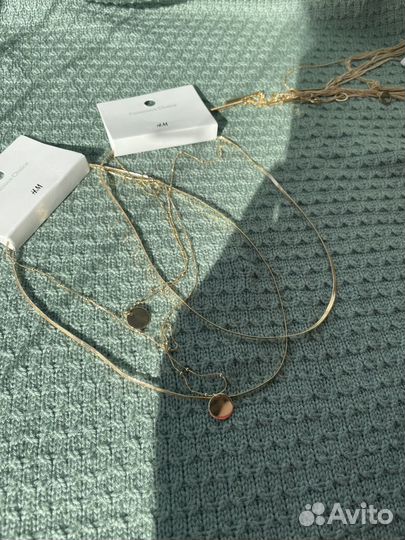 Ожерелье цепочка с кулоном H&M бижутерия