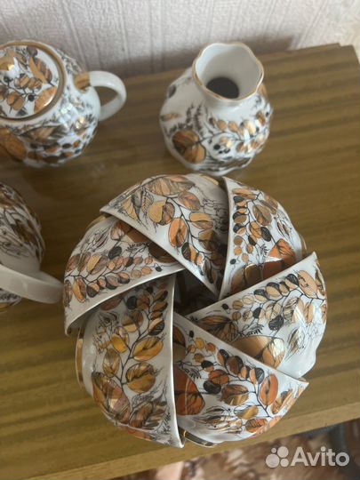 Чайный сервиз лфз СССР. Фарфор