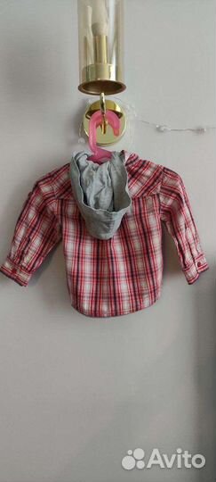 Рубашка для мальчика с капюшоном