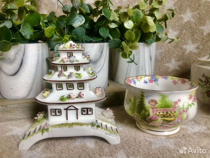 Coalport Пагода фарфор винтаж ручная работа