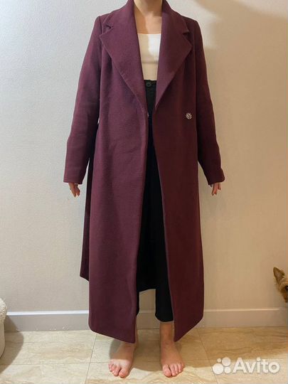 Пальто женское бордовое Emilane Style, размер S