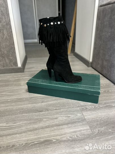 Сапоги женские зимние, натуральная замша