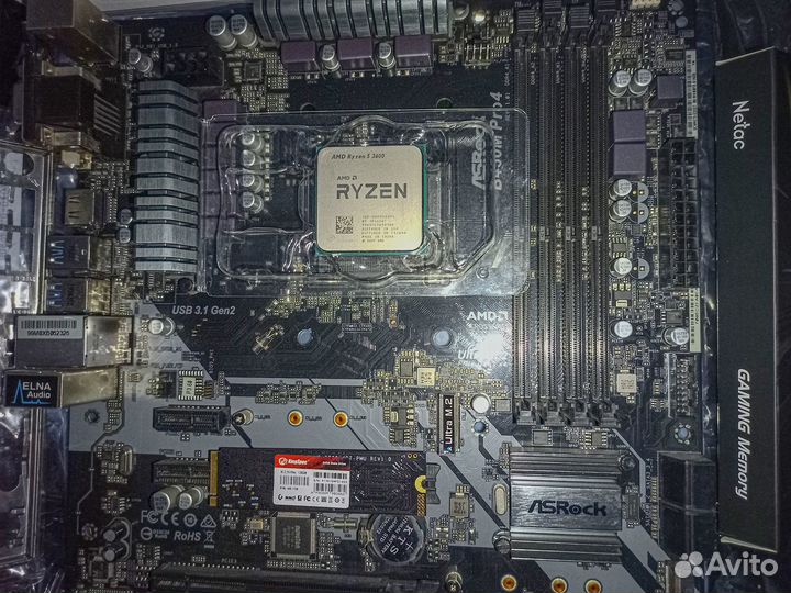 Комплект B450 + Ryzen 5 + 32GB + опции