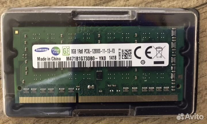 Ddr3l 8 gb (новые) для ноутбука