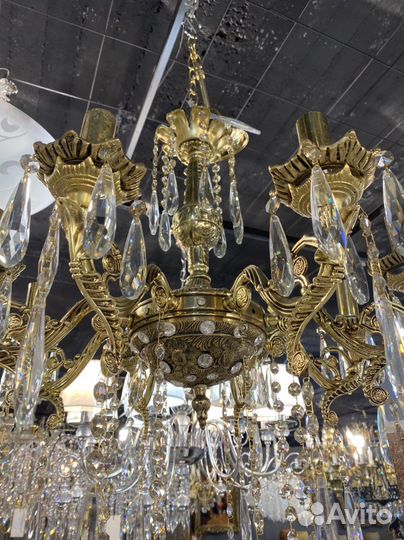 Люстра 8 ламп бронза