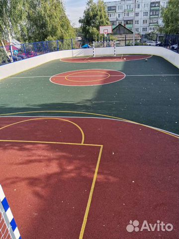 Резиновое покрытие спортивные и детские площадки