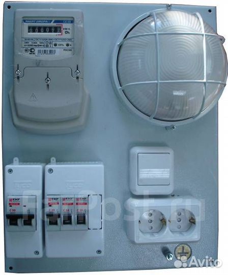Щит электроучёта в сборе 220/380