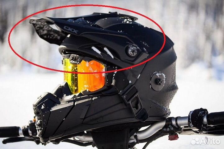 Козырек для шлема CKX titan solid, черный мат